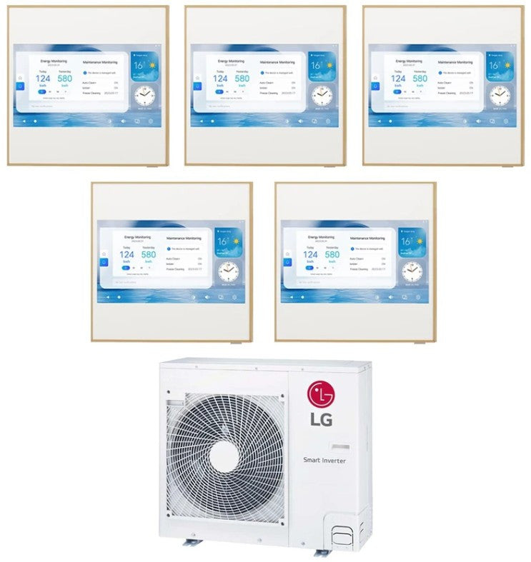LG Klimaanlage Multisplit-Set (5x1) – ARTCOOL GALLERY PREMIUM – 9000 + 9000 + 9000 + 9000 + 12000 BTU – Ext. MU5R30