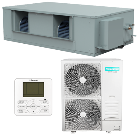 Hisense AUD125UX4REH8 / AUW125U6RW8 – Kommerzielle Monosplit-Klimaanlage Serie Kanal 1x1 Hochdruck