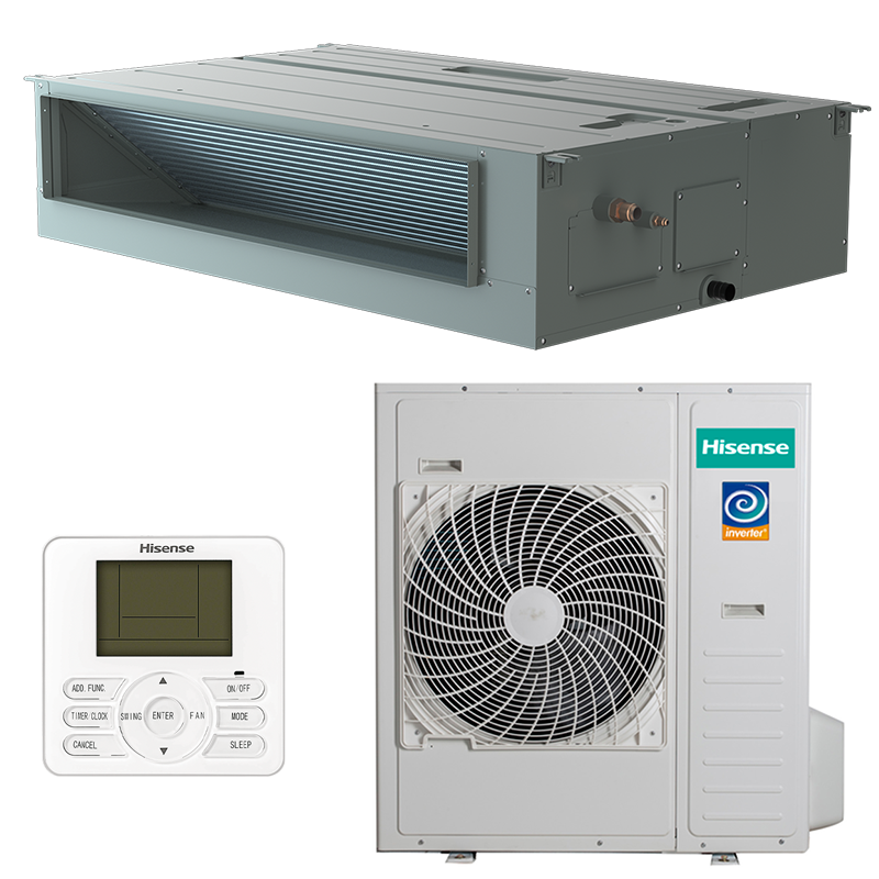 Hisense AUD71UX4RFM8 / AUW71U4RK8 – Kommerzielle Monosplit-Klimaanlage Serie Kanal 1x1 Mitteldruck