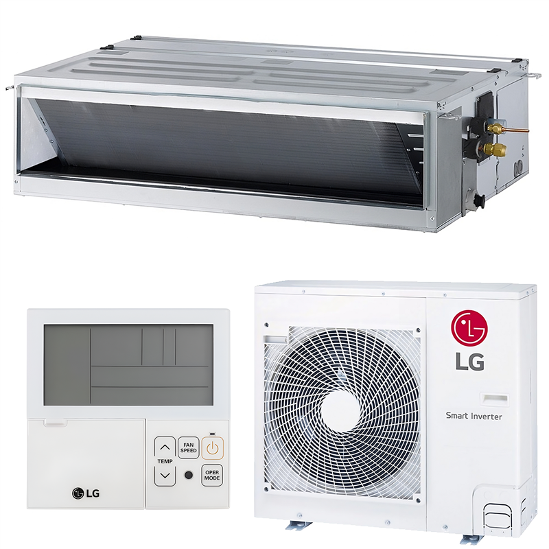 LG UM36F.N21 + UUC1.U40 – Kompakte Monosplit-Klimaanlagenkanäle mit mittlerem statischen Druck