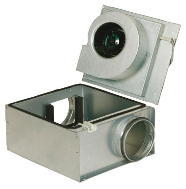 Systemair KVK Slim 100 – Schallgedämmter Kanalventilator, Rohr 100 mm, 230 V