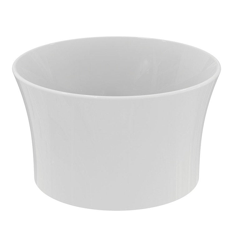 Ideal Standard Aufsatzwaschbecken Ø 34 cm, ohne Wasserhahnloch und ohne Überlauf, Weiß, glänzende Ausführung LA DOLCE VITA E271701