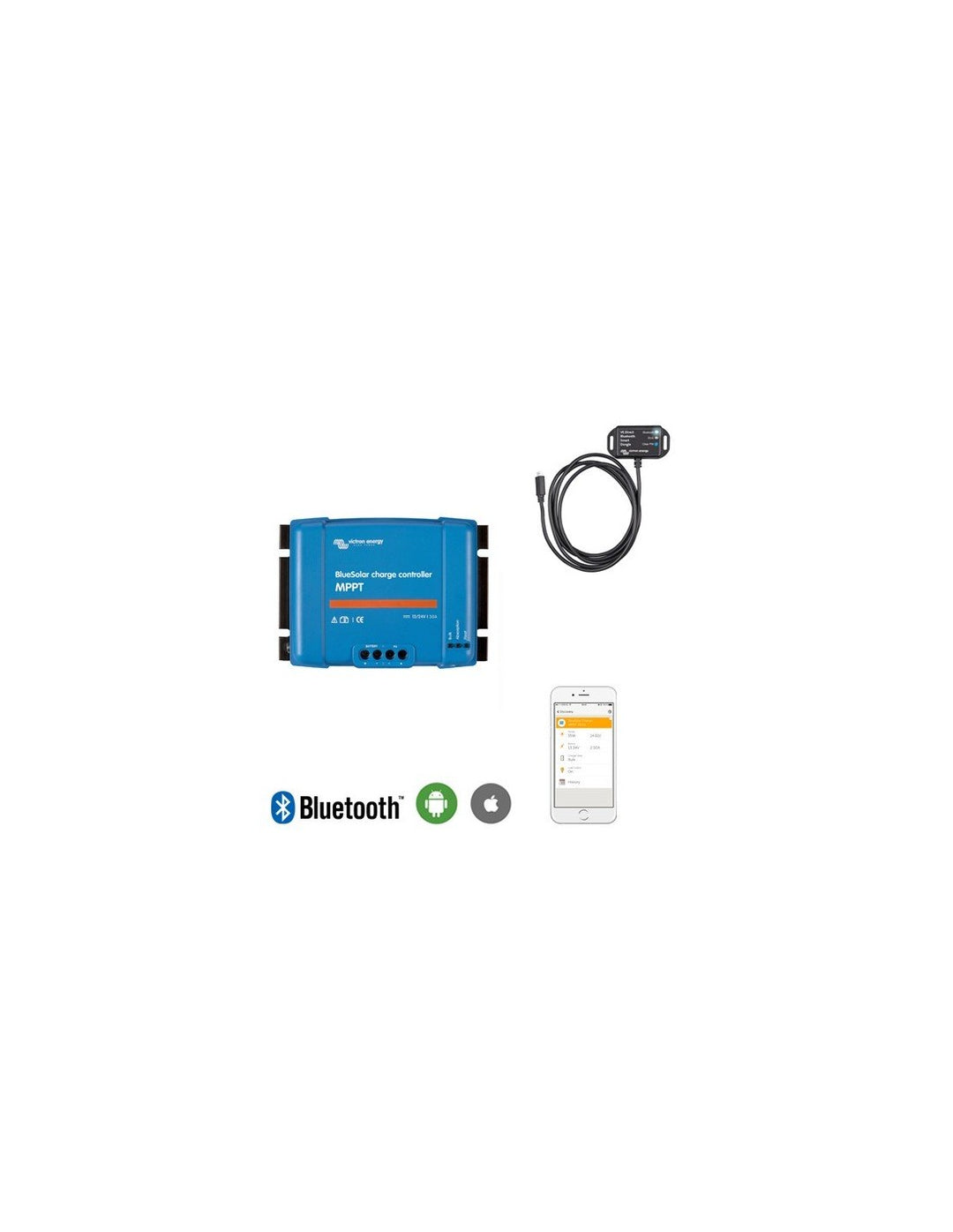 Laderegler 70Ah MPPT 12/24/48V 150Voc TR + Bluetooth Victron Energy