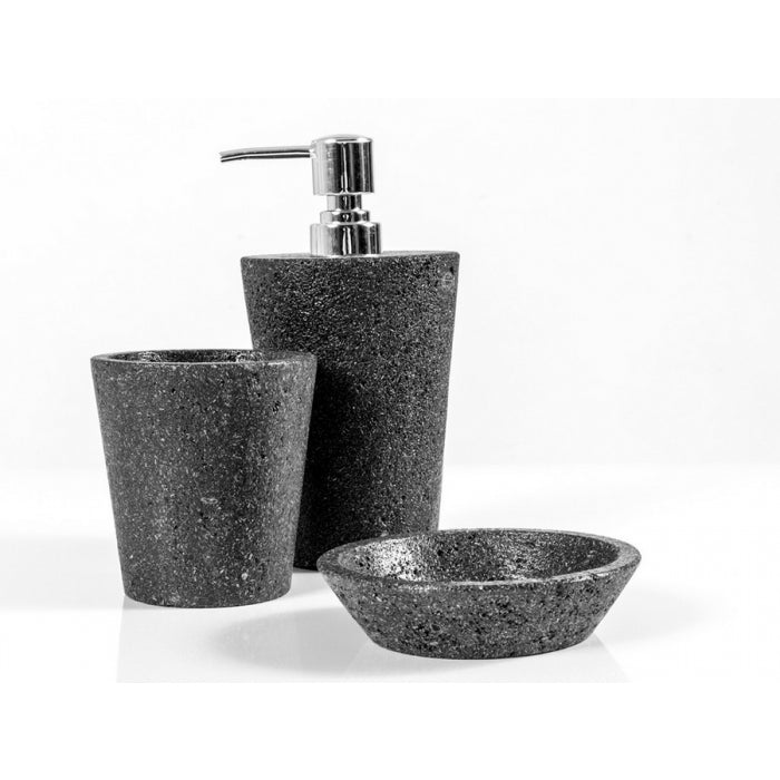 Bad-Accessoires-Set aus Naturlava-Stein - Cipi-Waschmaschine
