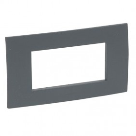 Legrand Vela Platte quadratisch 4 Plätze anthrazit 682631 Abdeckplatte Vela 682631 Zubehör