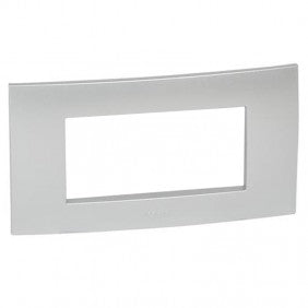 Legrand Vela Platte quadratisch metallisch grau 4 Module 685747 Abdeckung Vela 685747 Zubehör