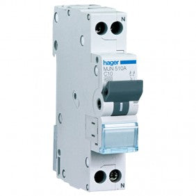 Hager MJN510A Leitungsschutzschalter 1P+N 10 A C 4,5 kA
