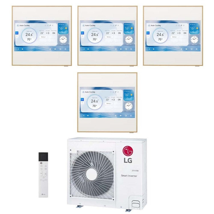LG 4-fach-Split-Klimagerät ARTCOOL Gallery LCD, Wandgerät, Inverter, WLAN – Außengerät R32 8,8 kW, Innengeräte 9000+9000+9000+9000 BTU MU5R30.U36A0+A[09|09|09|09]GA2N.EEU