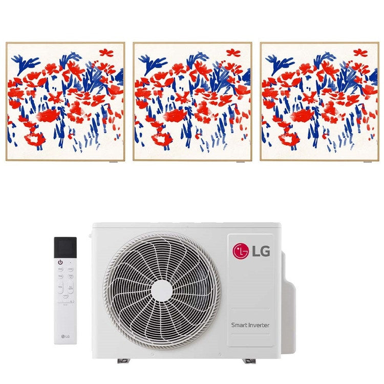 LG 3-fach-Split-Klimagerät ARTCOOL Gallery Photo, Wandgerät, Inverter, WLAN – Außengerät R32 7 kW, Innengeräte 9000+9000+9000 BTU MU4R25.U24A0+A[09|09|09]GA1.NSE
