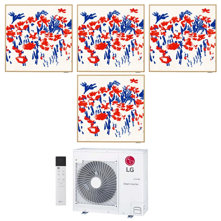 LG 4-fach-Split-Klimagerät ARTCOOL Gallery Photo, Wandgerät, Inverter, WLAN – Außengerät R32 8,8 kW, Innengeräte 9000+9000+12000+12000 BTU MU5R30.U42+A[09|09|12|12]GA1.NSE