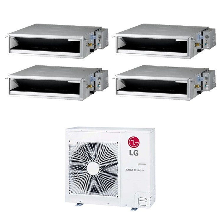 LG 4-fach-Split-Klimagerät Kanalgerät niedrige Pressung, Inverter – Außengerät R32 8,8 kW, Innengeräte 9000+12000+12000+12000 BTU MU5R30.U42+CL[09|12|12|12]F.N50