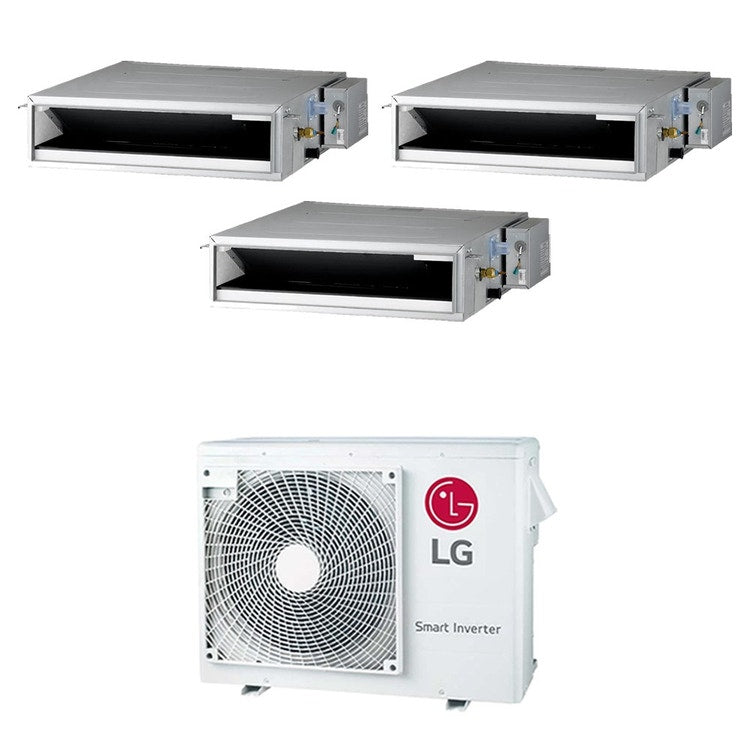 LG 3-fach-Split-Klimagerät Kanalgerät niedrige Pressung, Inverter – Außengerät R32 7 kW, Innengeräte 12000+12000+12000 BTU MU4R25.U22+CL[12|12|12]F.N50