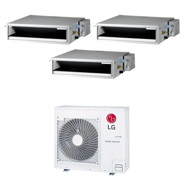 LG 3-fach-Split-Klimagerät Kanalgerät niedrige Pressung, Inverter – Außengerät R32 8,8 kW, Innengeräte 9000+12000+18000 BTU MU5R30.U42+CL[09|12]F.N50+CL[18]F.N60