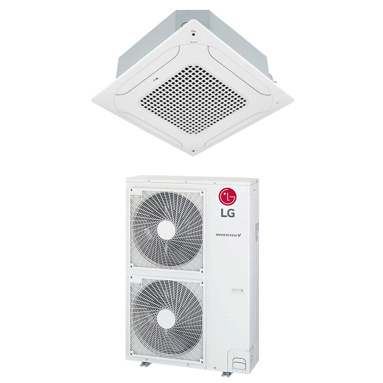 LG Monosplit-Klimagerät 4-Wege-Kassette, Inverter – Außengerät, Innengerät 36000 BTU UT36F.NA0+UUD1.U30
