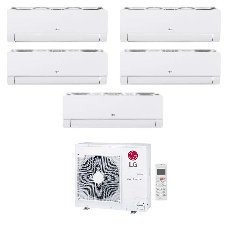 LG 5-fach-Split-Klimagerät DUALCOOL Libero Smart, Wandgerät, Inverter, WLAN, Weiß – Außengerät R32 8,8 kW, Innengeräte 9000+9000+9000+9000+9000 BTU MU5R30.U36A0+EZ[09|09|09|09|09]CSN.CSJ1