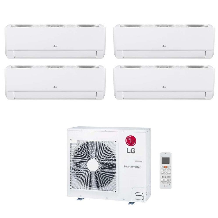LG 4-fach-Split-Klimagerät DUALCOOL Libero Smart, Wandgerät, Inverter, WLAN, Weiß – Außengerät R32 8,8 kW, Innengeräte 7000+9000+9000+12000 BTU MU5R30.U36A0+MS[07]EZ.NSJ+EZ[09|09|12]CSN.CSJ1