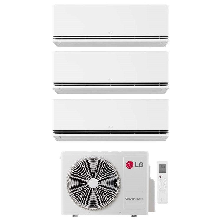 LG 3-fach-Split-Klimagerät DUALCOOL Premium, Wandgerät, Inverter, WLAN, Weiß – Außengerät R32 6,2 kW, Innengeräte 9000+12000+12000 BTU MU3R21.U24A0+H[09|12|12]S1PA.NS1