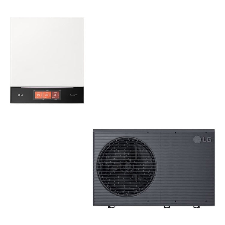 LG Premium R290 Hydroniksystem bestehend aus einer einphasigen Wärmepumpe 12 kW und Innengerät Control BOX THERMA V HM121HF.UB60+PHCS1.EEWXLEU