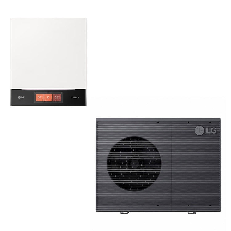 LG Premium R290 Hydroniksystem bestehend aus einer einphasigen Wärmepumpe 9 kW und Innengerät Control BOX THERMA V HM091HF.UB40+PHCS1.EEWXLEU