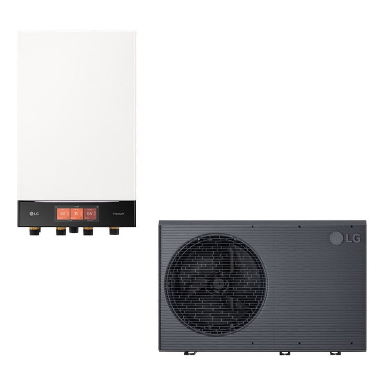 LG Premium R290 einphasiges hydronisches System bestehend aus 16 kW Wärmepumpe und Innengerät Hydro Unit THERMA V HM161HF.UB60+HN16XAHC.NK1