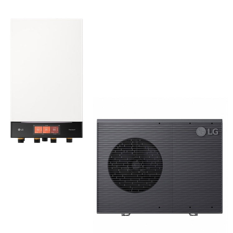 LG Premium R290 einphasiges Hydroniksystem bestehend aus 7 kW Wärmepumpe und Innengerät Hydro Unit THERMA V HM071HF.UB40+HN16XAHC.NK1