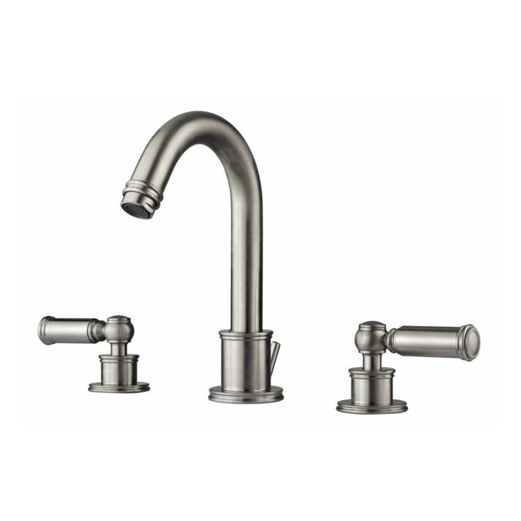 Bossini Waschbeckenmischer H. 22 cm, 3 Löcher, mit schwenkbarem Auslauf und 1”1/4 Ablauf, gebürstete Nickeloberfläche LIBERTY LINE Z001302094