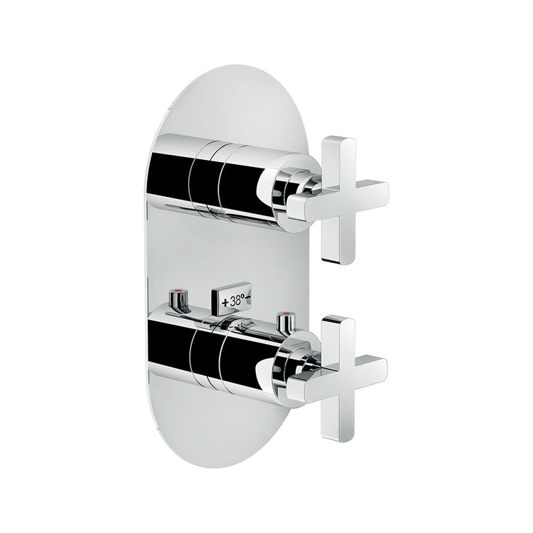 Nobili Thermostat-Duschmischer, zum Einbau, 2 Wege, Chrom-Finish LIRA LR116102CR