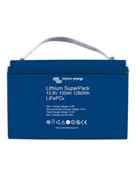 Lithium SuperPack Batterien 12,8V 100Ah Höhe Ladestrom Victron Energy Photovoltaik
