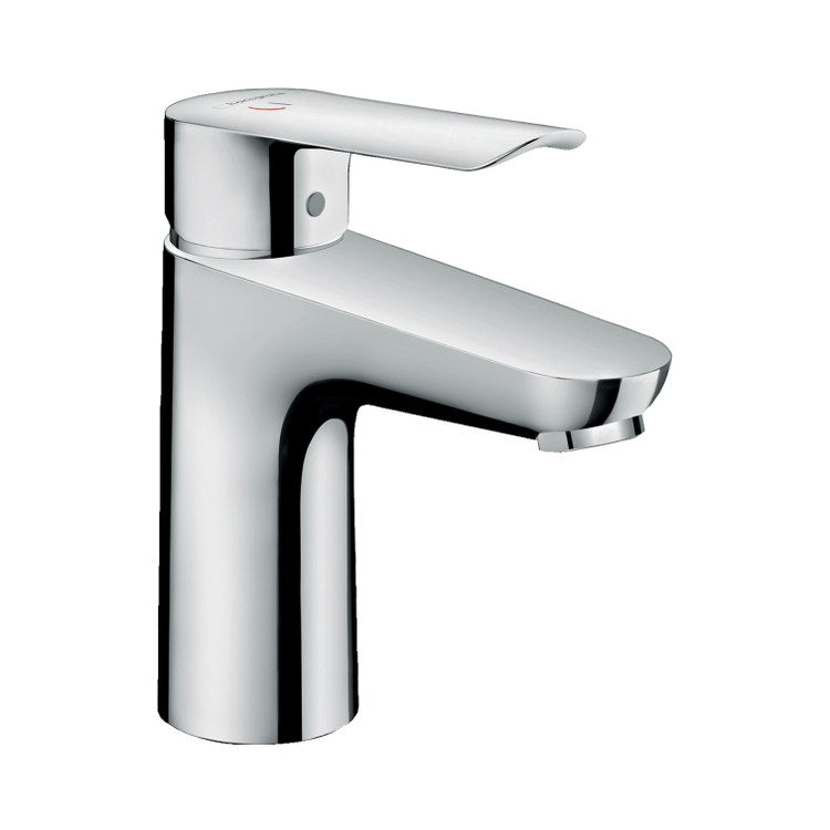 Hansgrohe Einhand-Waschtischarmatur 100, CoolStart, mit Ablaufgarnitur aus Messing, Chromoberfläche LOGIS E 71176000
