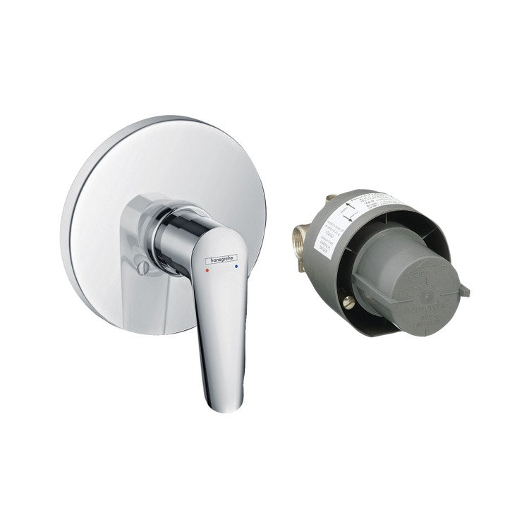 Hansgrohe Duscharmatur Set, Einbau, Chromoberfläche LOGIS E 71608000
