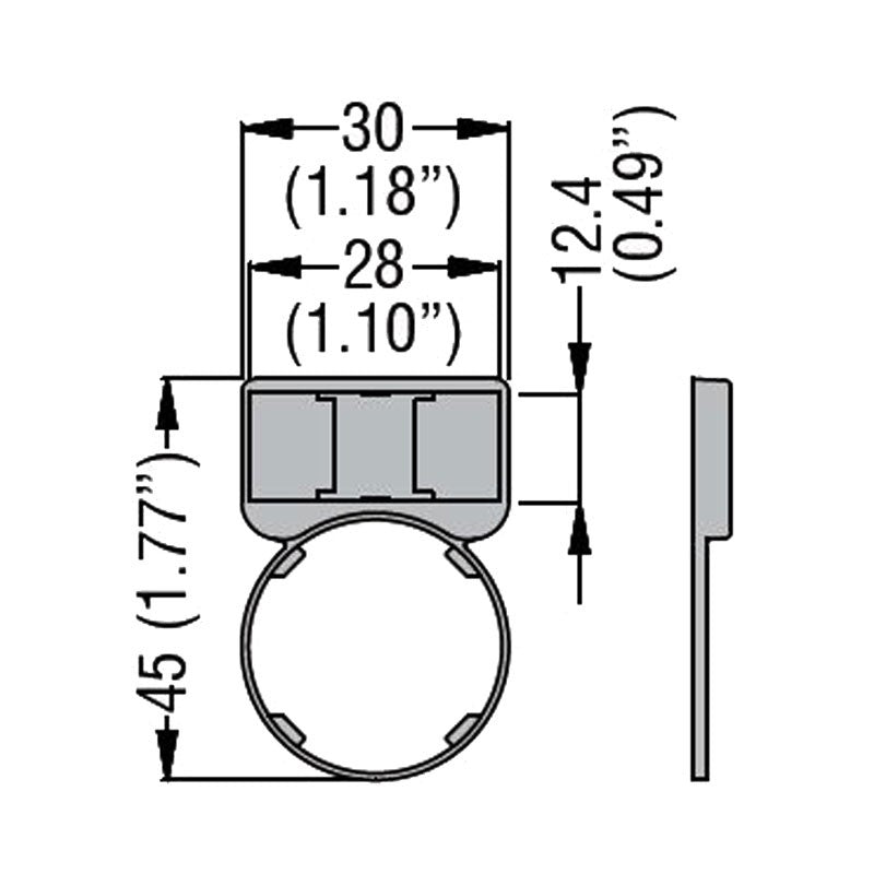 Lovato LPXAU100 Etikettenhalter 27,5 x 12,1 mm