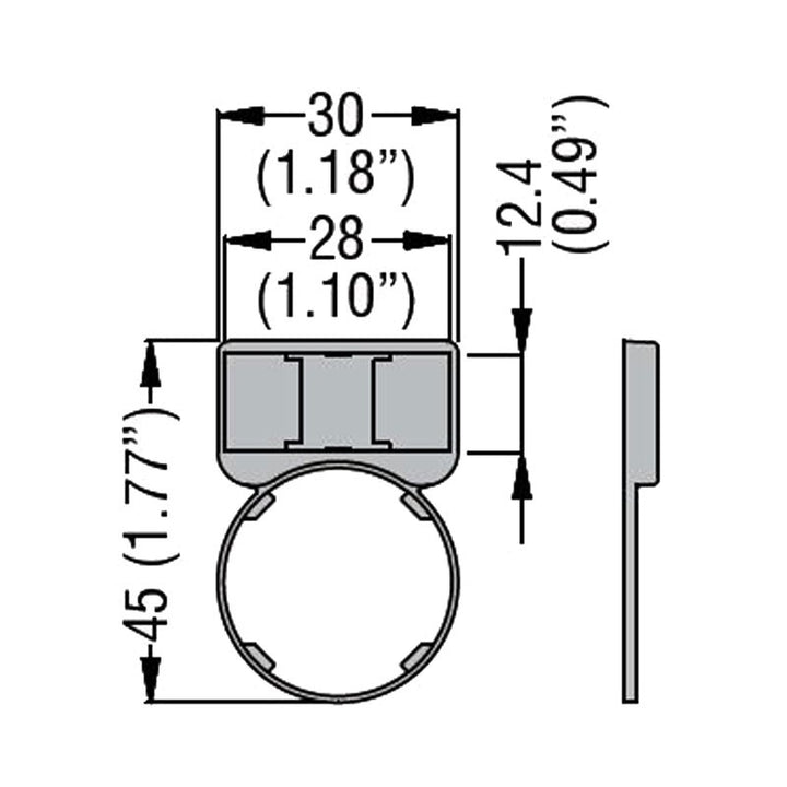 Lovato LPXAU100 Etikettenhalter 27,5 x 12,1 mm