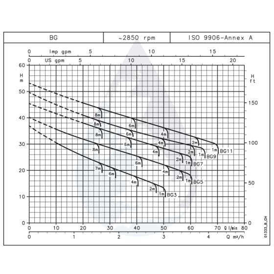  LOWARA BGM3/C E2 Selbstansaugende horizontale Kreiselpumpe mit Ejektor -Art. 107320A00
