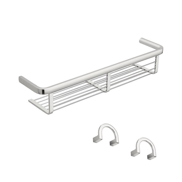 Colombo Design LULÙ Wandset mit Aufbewahrungsfach für Dusche und Badewanne und 2 Allzweckhaken, Chromoberfläche SETLU004