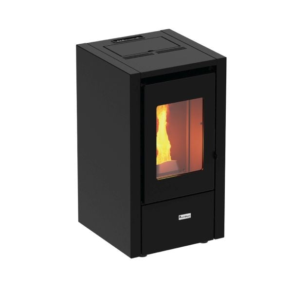 Pelletofen Magma Vesuv 7 KW Bordeaux/weiß/schwarz VESUVIO7