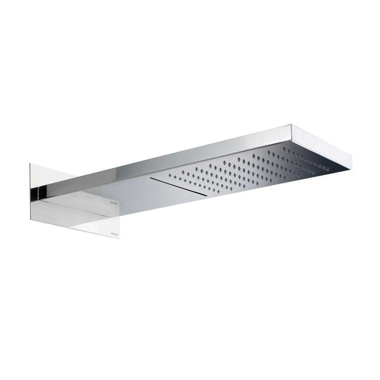 Bossini Rechteckiger Brausekopf L. 20 T. 50 cm, aus Edelstahl, 2 Strahlen, Chromfinish MANHATTAN I00570000030008