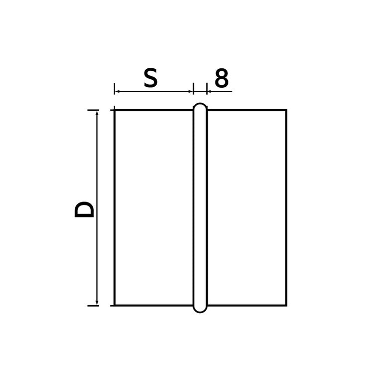 Irsap Muffe für männliche Verbindung aus Stahlblech DN315 und Ø 314 mm DLZMAM031500