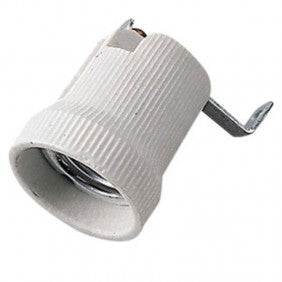 Master 00521 Lampenfassung Porzellan weiß E27 mit Halter