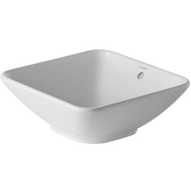 Duravit Aufsatzwaschbecken 42 cm ohne Armaturenloch, mit Überlauf, ohne Rand für Armaturen, Weiß ME BY STARCK 0333420000