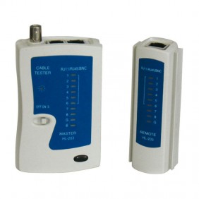 Melchioni HL-203 Netzwerkkabeltester RJ11 RJ45 BNC Zubehör 9 V