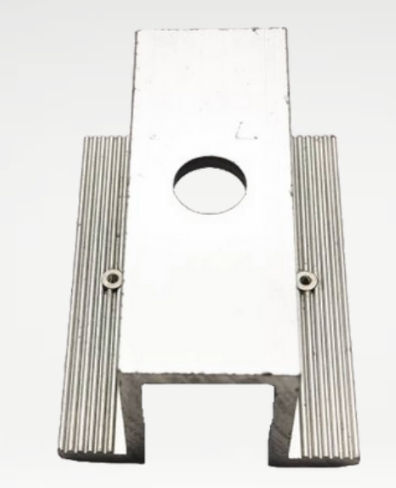 Z-ECO Middle Clamp L:50mm with Grounding Pins silver (ZE-4-2-1001U)