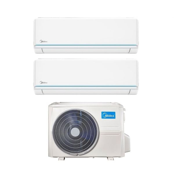 Midea Gebrauchtbereich! Klimaanlage Evolution Dual Split 9000+12000 Inverter R-32 9+12 M2OE-18HFN8-Q
