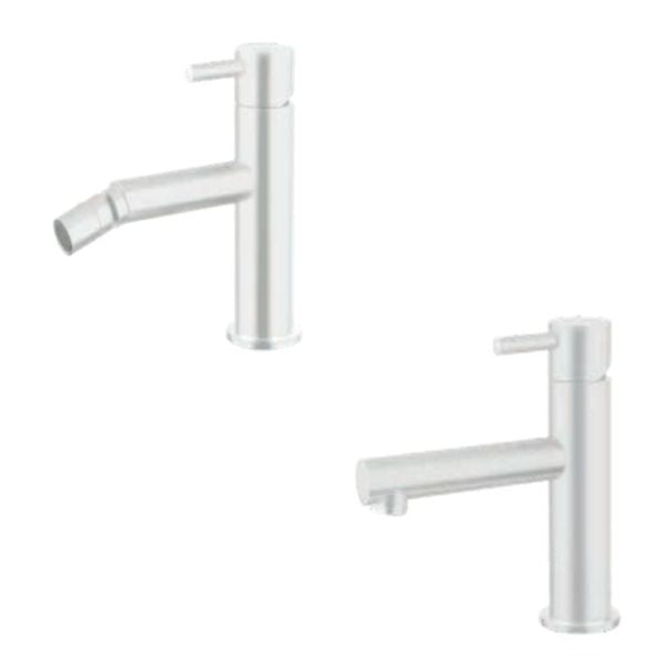 Keller TAPS Paar Einhebel-Waschbecken und Bidet minimal mattweiß MN20BO-MN30BO