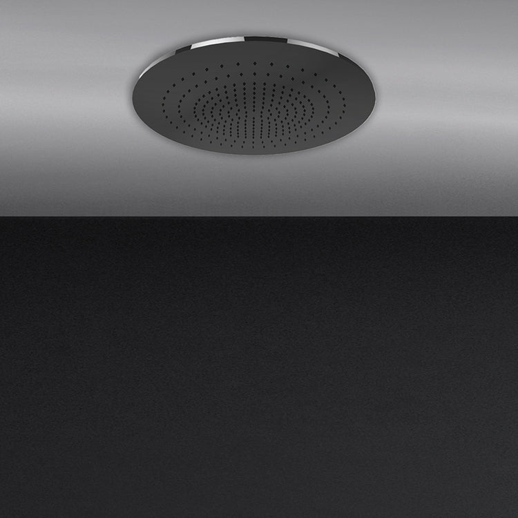 Gessi Duschsystem für Deckeneinbau Ø 50 cm, mit Regenduschfunktion, zur Ergänzung mit ästhetischer Abdeckung, Oberflächenfinish Spiegelstahl MINIMALI 57903#238