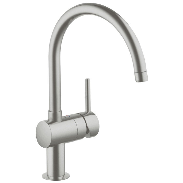 Grohe Einhandmischer H. 36 cm für Spüle, mit schwenkbarem Auslauf, Supersteel satiniert MINTA 32917DC0