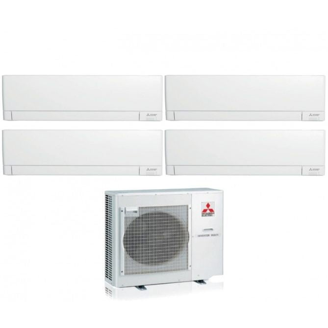 Mitsubishi Klimagerät Quadrialsplit MSZ-AY 9000+9000+9000+12000+MXZ-4F72VF Inverter R-32 WLAN