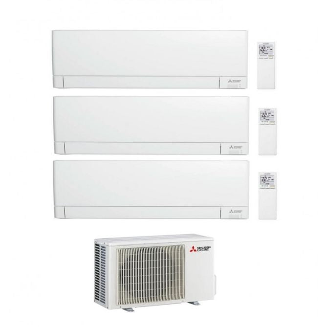 Mitsubishi Klimaanlage Trialsplit MSZ-AY 9000+9000+12000+MXZ-3F68VF Inverter R-32 WLAN