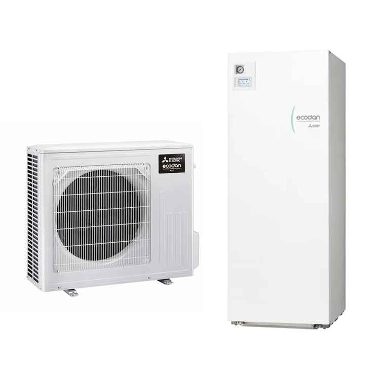 Mitsubishi Hybrid-System Luft/Luft, Luft/Wasser bestehend aus Inverter-Wärmepumpe Ecodan 8,5 kW mit reversiblem Hydrotank Small 300 Liter ECODAN MULTI COMFORT PXZ-5F85VG+ERST30D-VM2EE