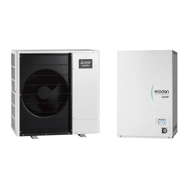 Mitsubishi Hydronisches System bestehend aus einphasiger Ecodan Inverter-Wärmepumpe mit Hydrobox ECODAN PACKAGED R290 PUZ-WZ115VAA-W+ERPX-VM2E