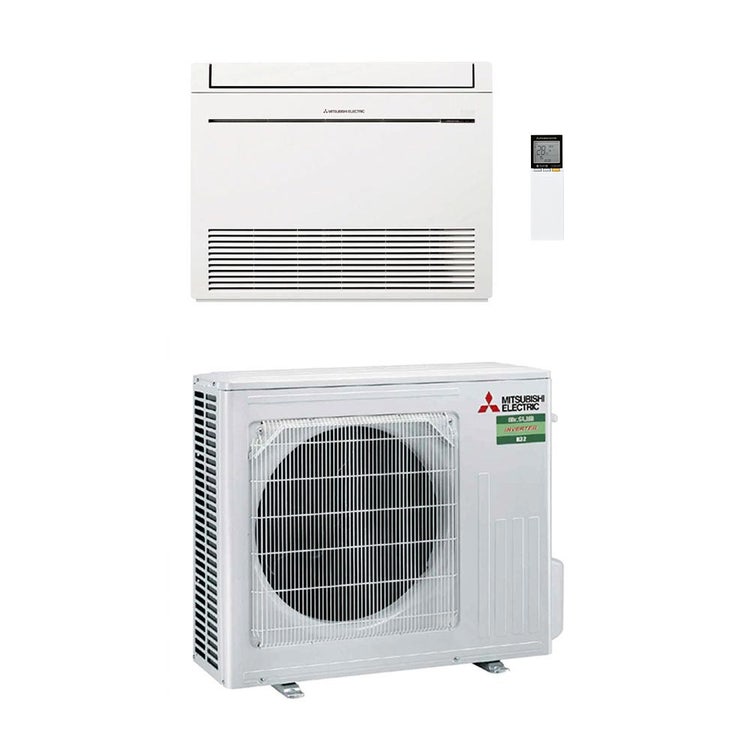 Mitsubishi Monosplit-Klimagerät MFZ-KT Console, Truhengerät, Inverter, WLAN – Außengerät 5 kW, Innengerät 18000 BTU SUZ-M50VA+MFZ-KT50VGK